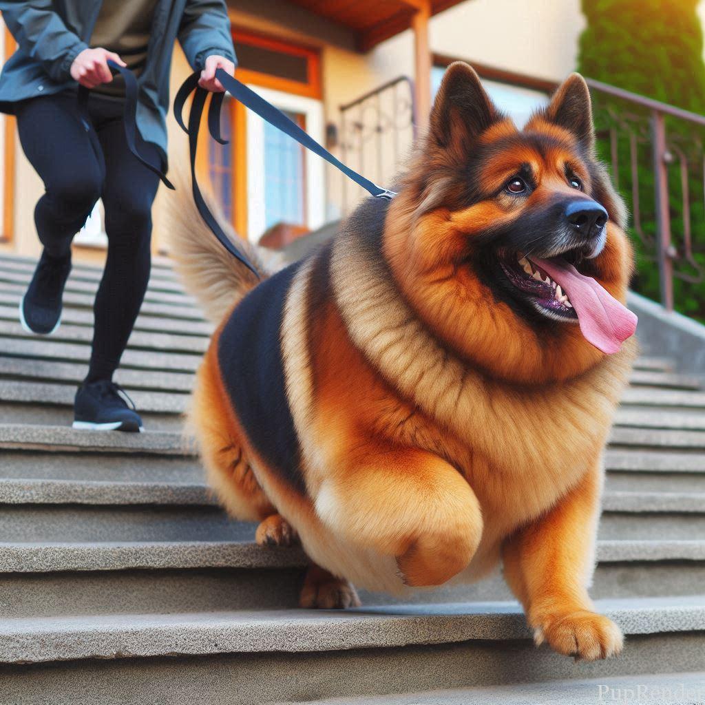 Alt text: Dog running in a park.