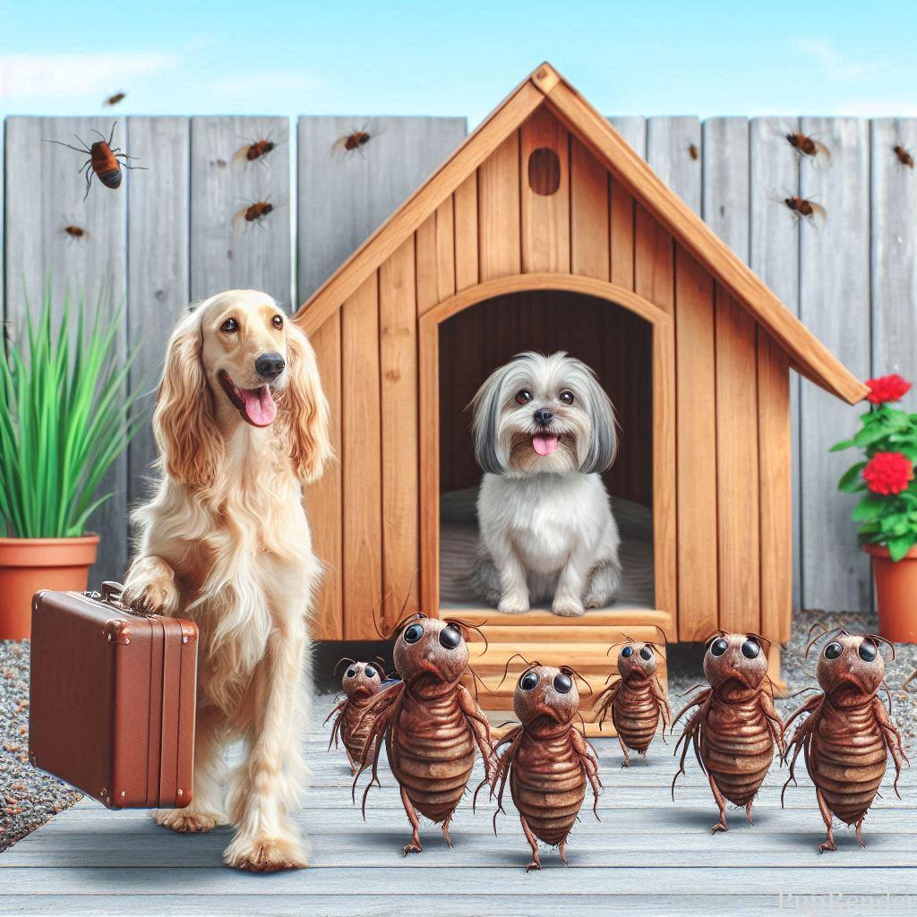Dog receiving flea and tick prevention treatment