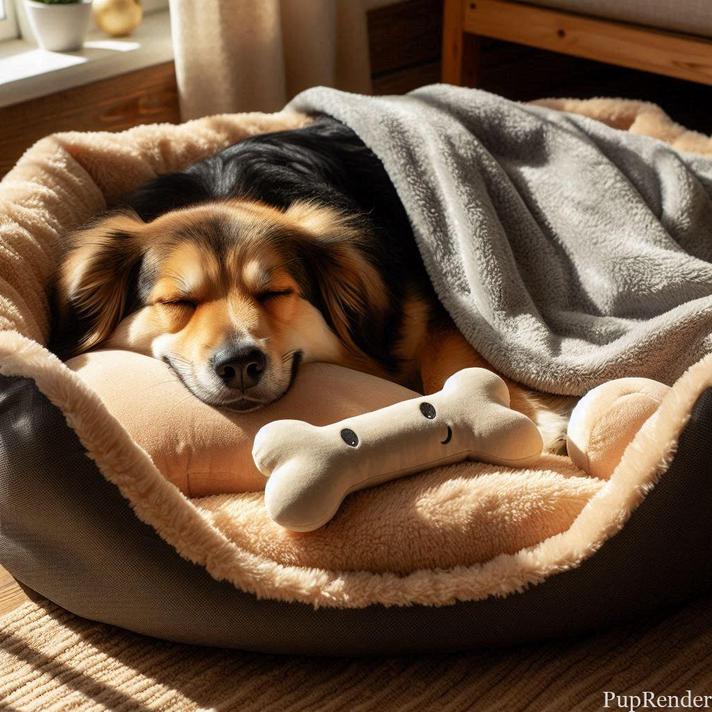 Dog lounging in a temperature-controlled room