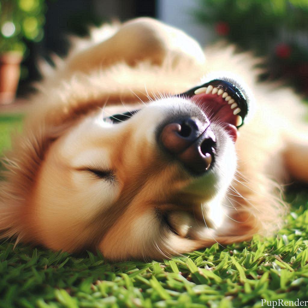 Healthy dog playing outdoors after receiving vaccinations