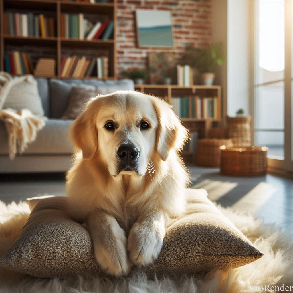 A dog peacefully napping in a safe, comfortable area at home.
