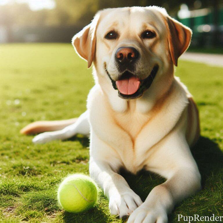 Labrador retriever smiling