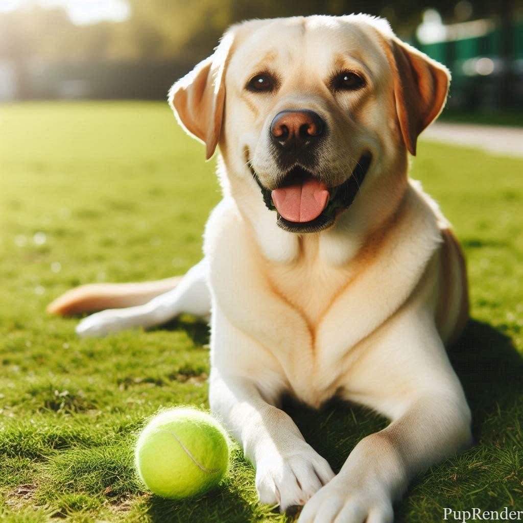 Labrador retriever smiling