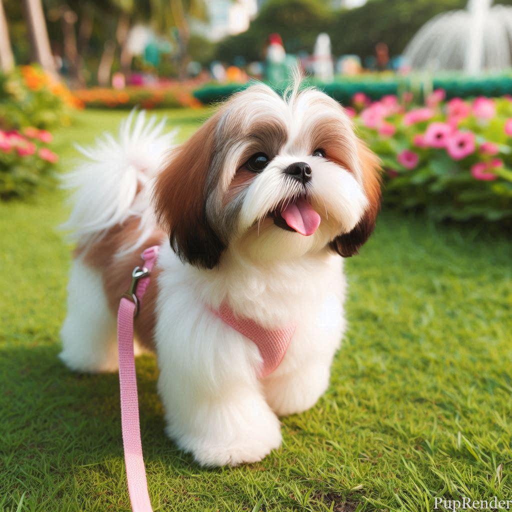 Shih Tzu in a garden