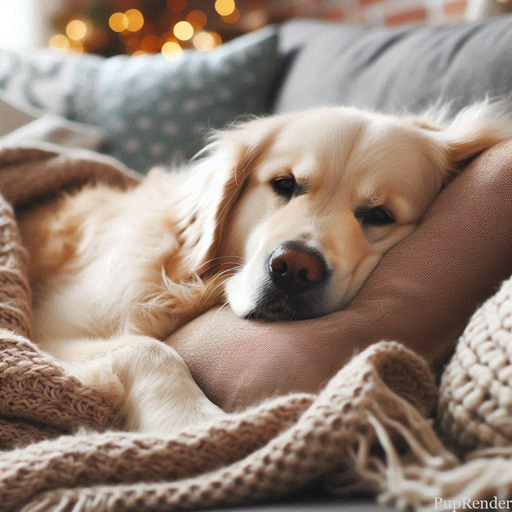 Dog Relaxing After Playtime