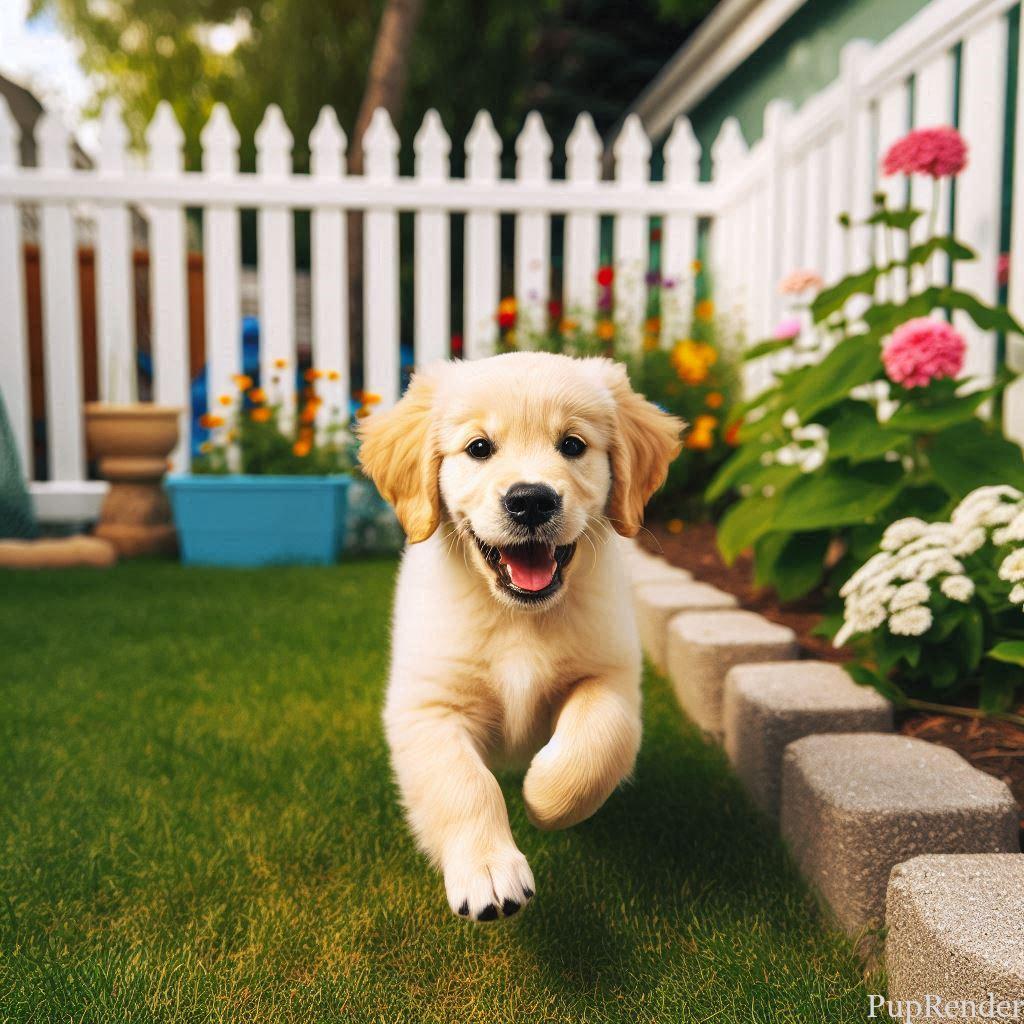 Secure vinyl fence in a dog-friendly backyard