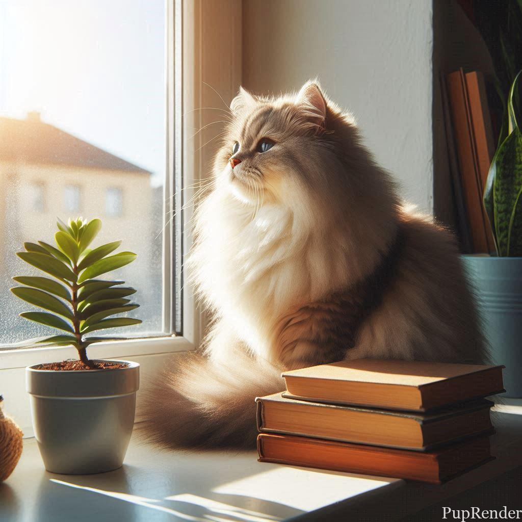 Relaxed Cat Sunbathing