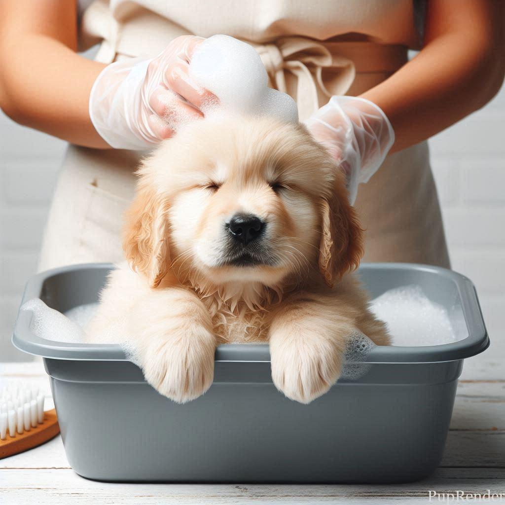 Dog-friendly shampoo and bath tools