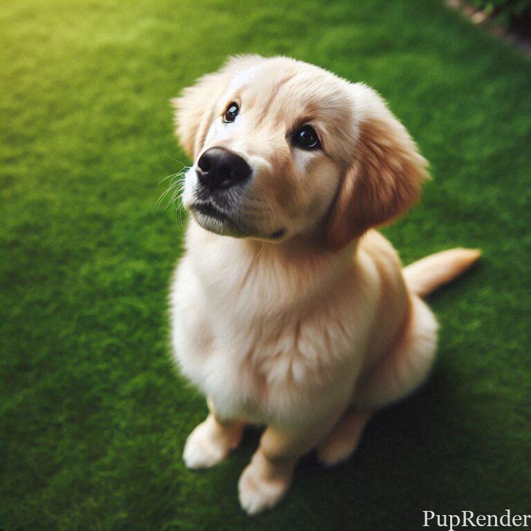 A dog sitting obediently on command.