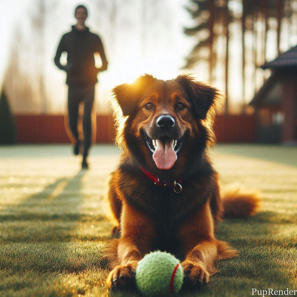 Professional dog trainer working with a client’s dog.