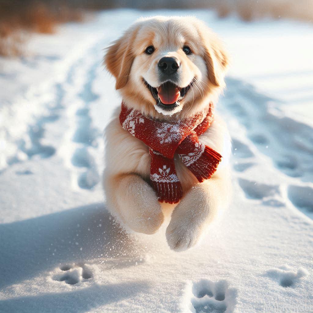 Dog in a winter coat
