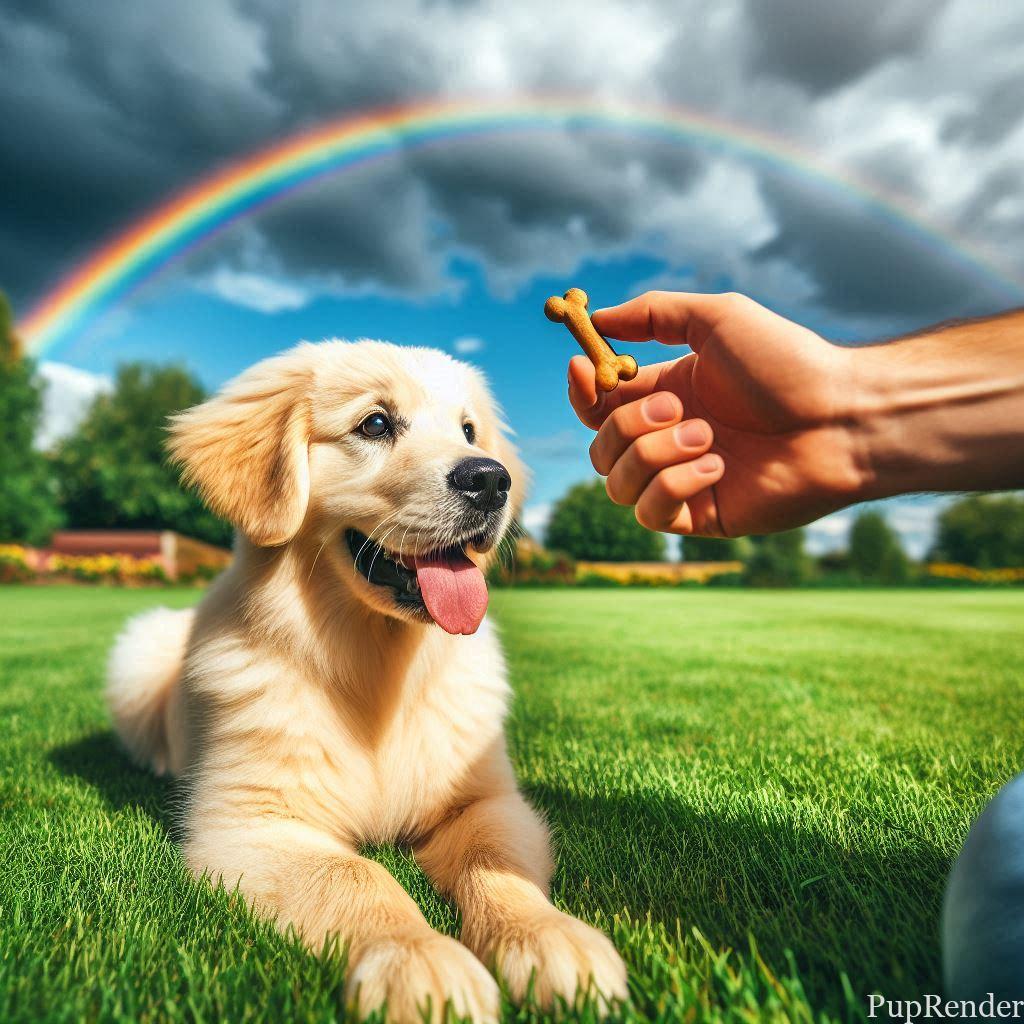 Professional dog trainer working with a dog.