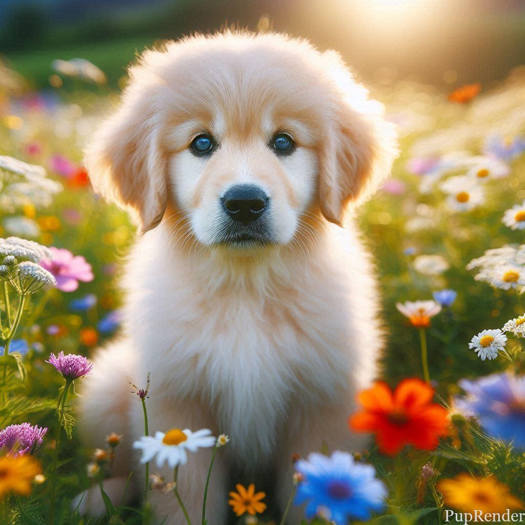 Dog with bright eyes