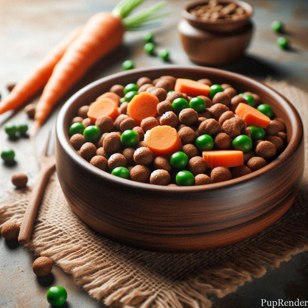Bowl of nutritious dog food
