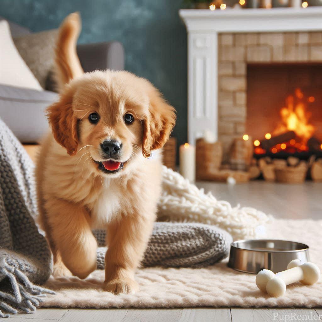 Dog adjusting to a new home.
