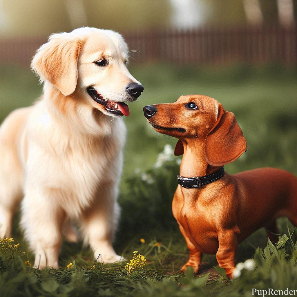 Two Dogs Sniffing Each Other During an Introduction