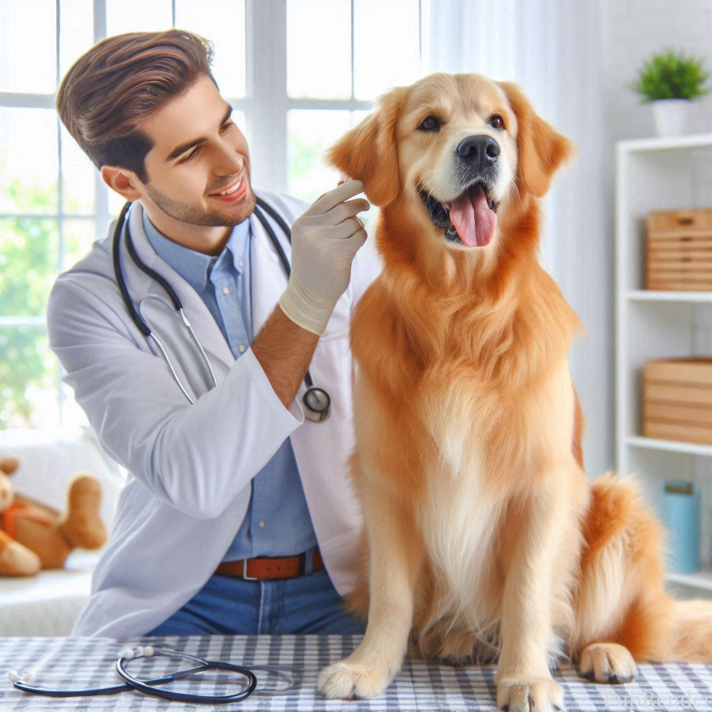 Dog at the vet