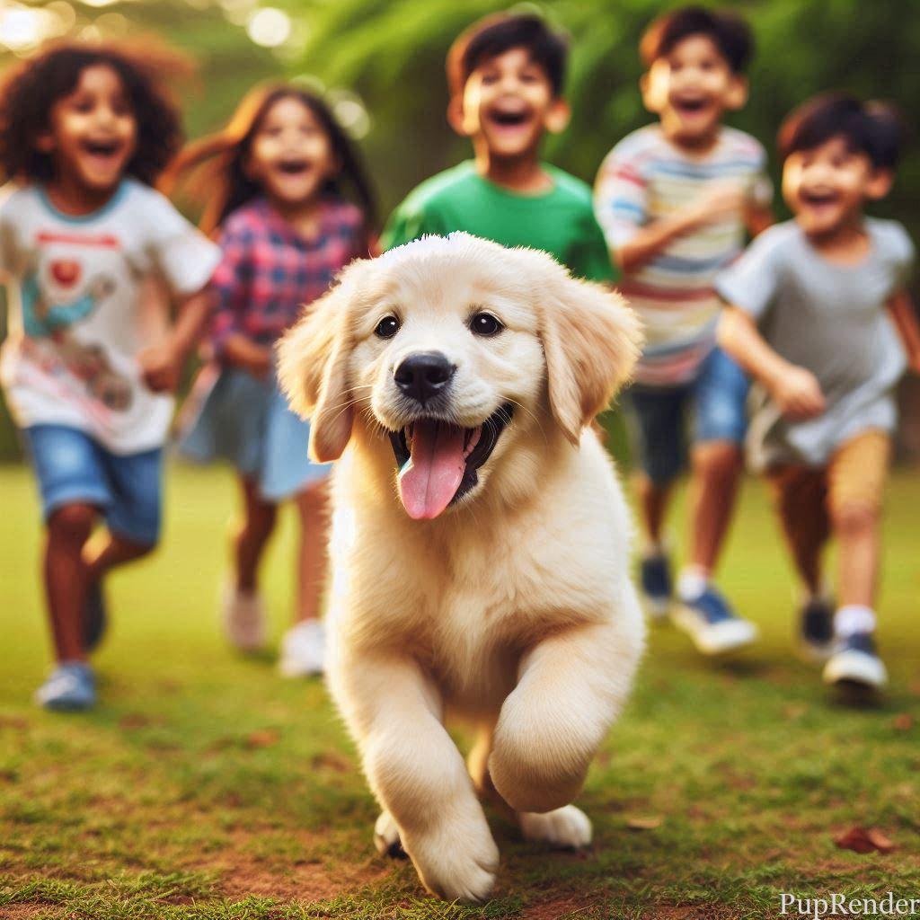 Happy rescue dog with new family