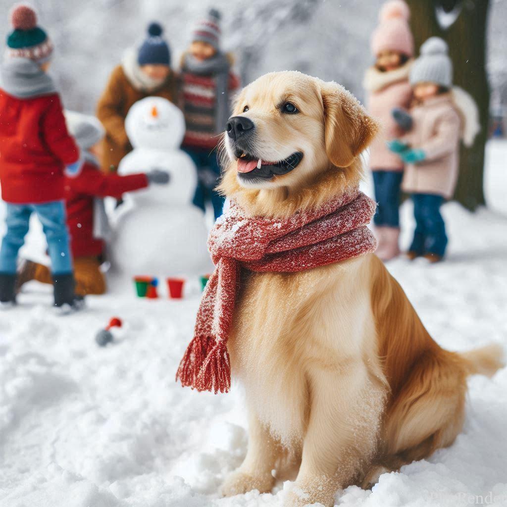 Dog in the snow
