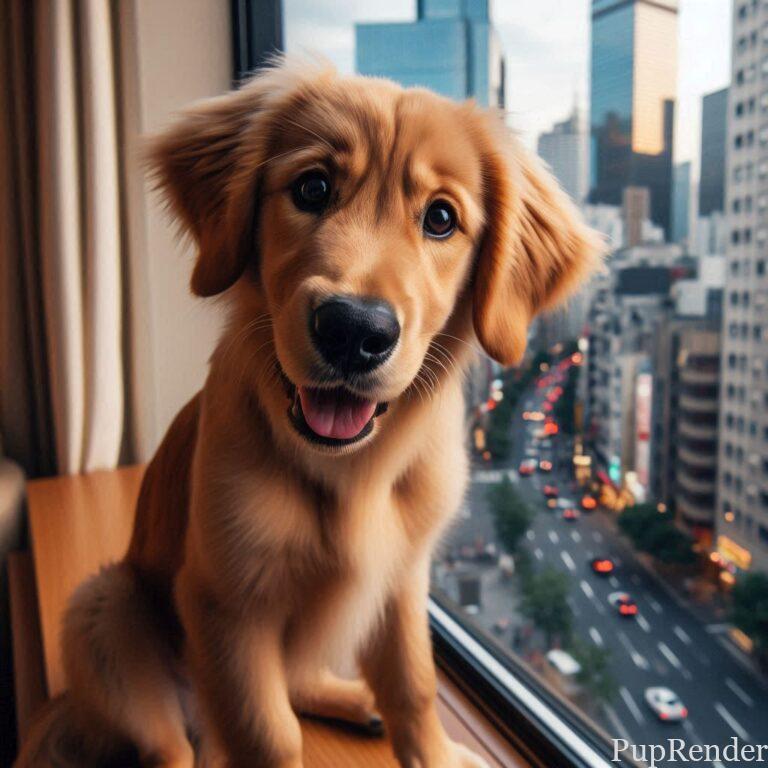 Dog looking out the window.