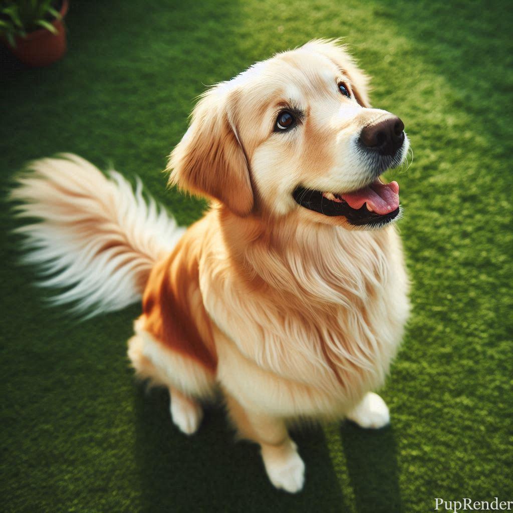 Golden sitting on command
