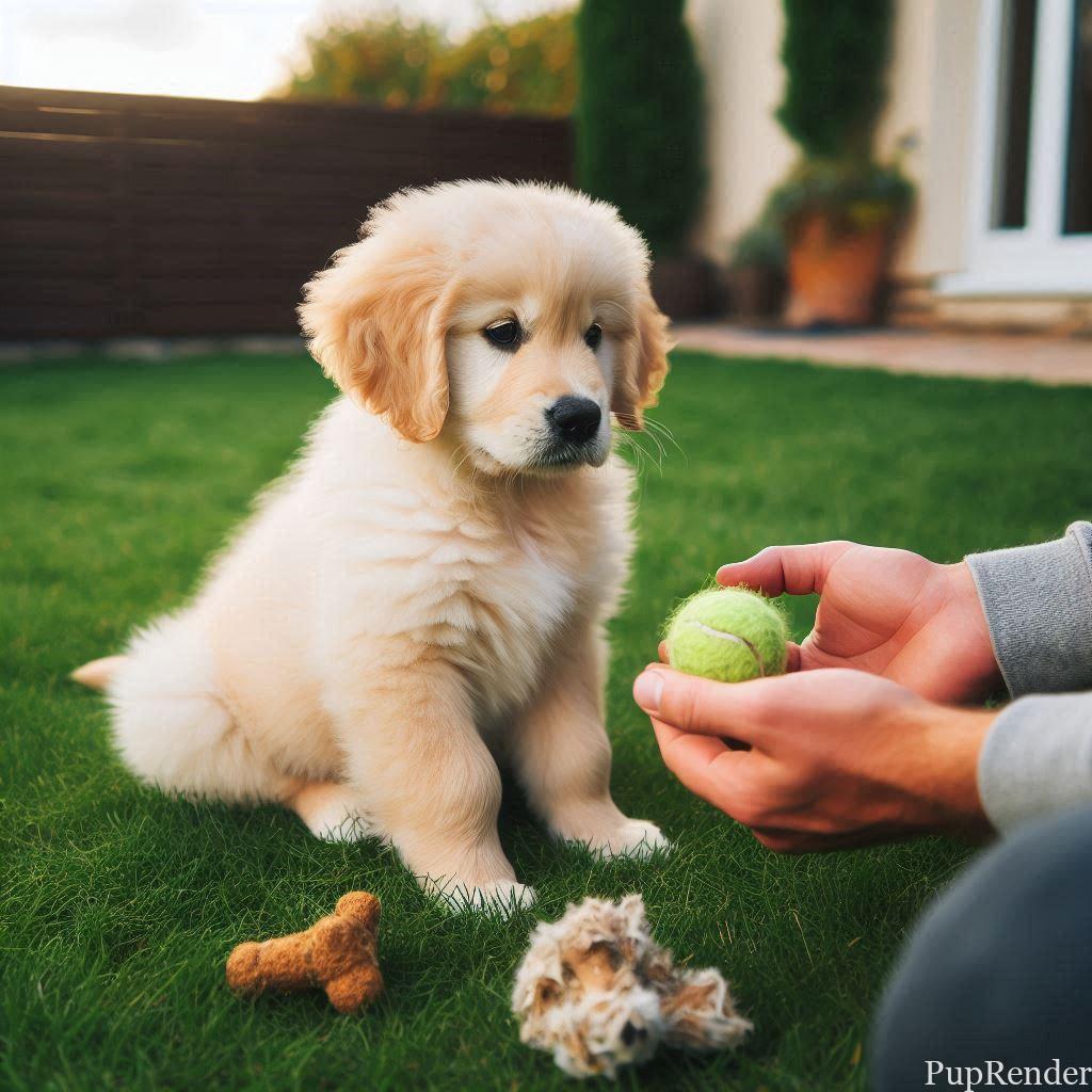 Dog fetching a ball