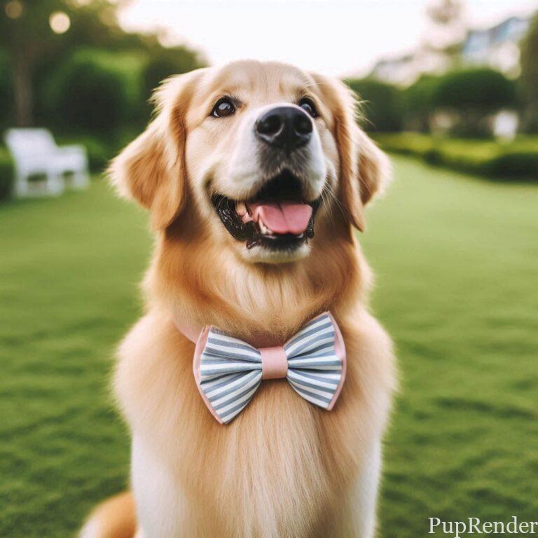 Golden Retriever with a shiny coat after grooming.