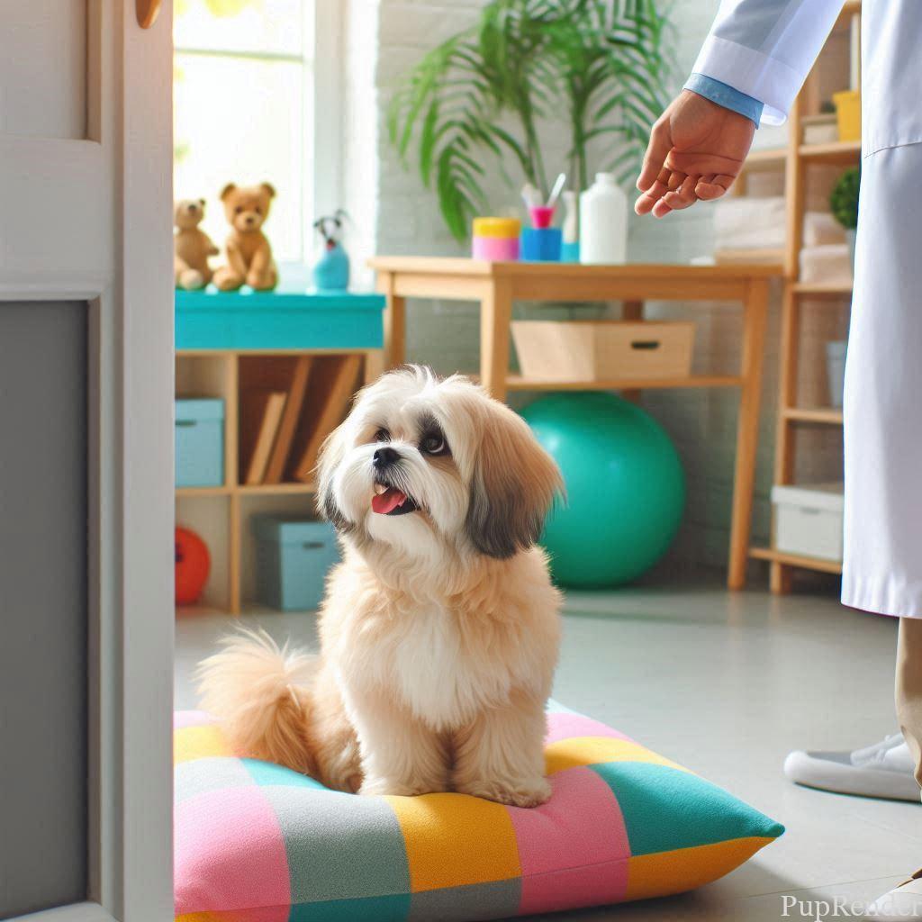 Vet giving a dog a vaccine