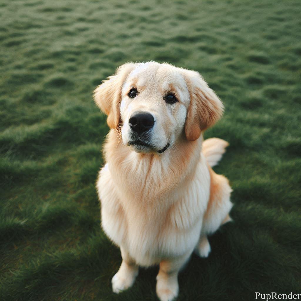 Dog sitting attentively during a training session