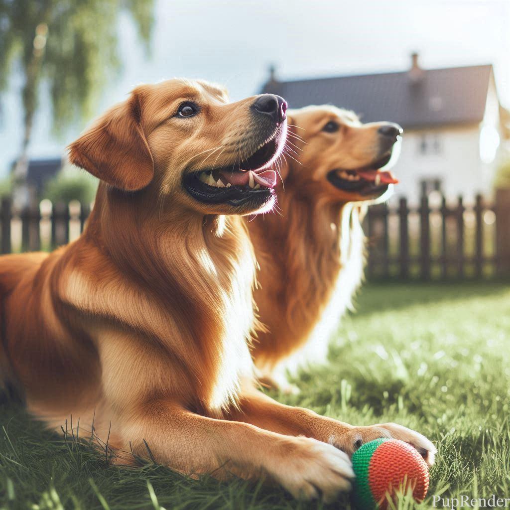 A happy family enjoying time with their newly adopted dog