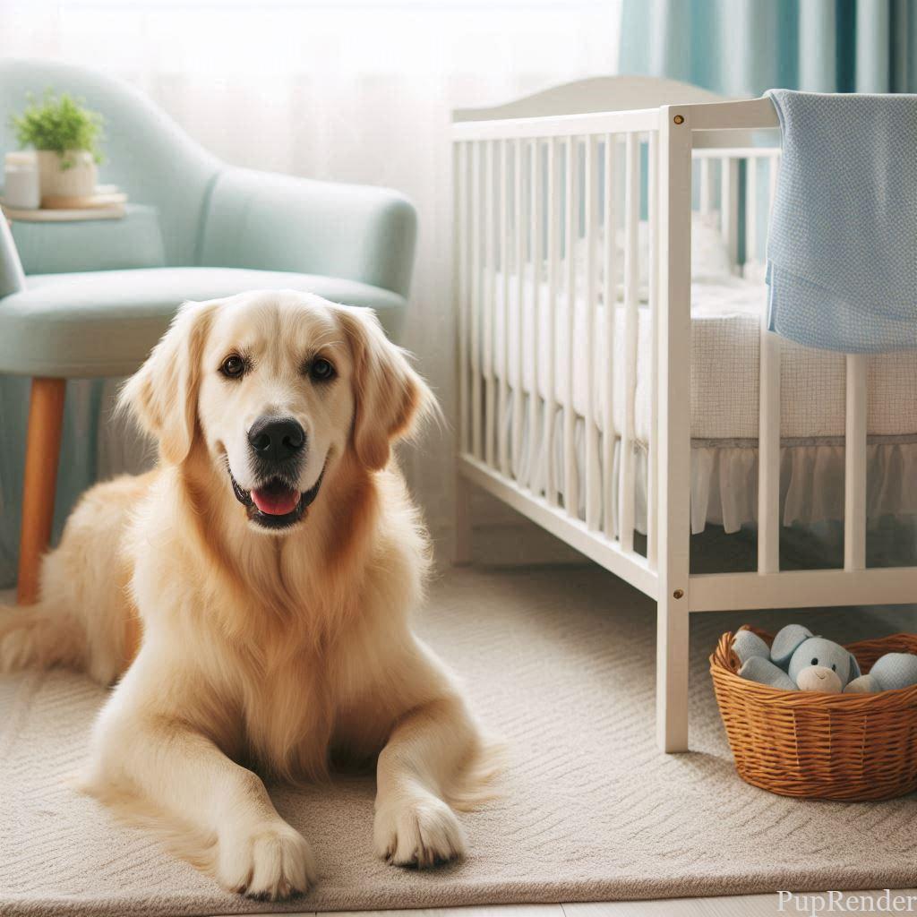 A relaxed dog resting in their safe space.