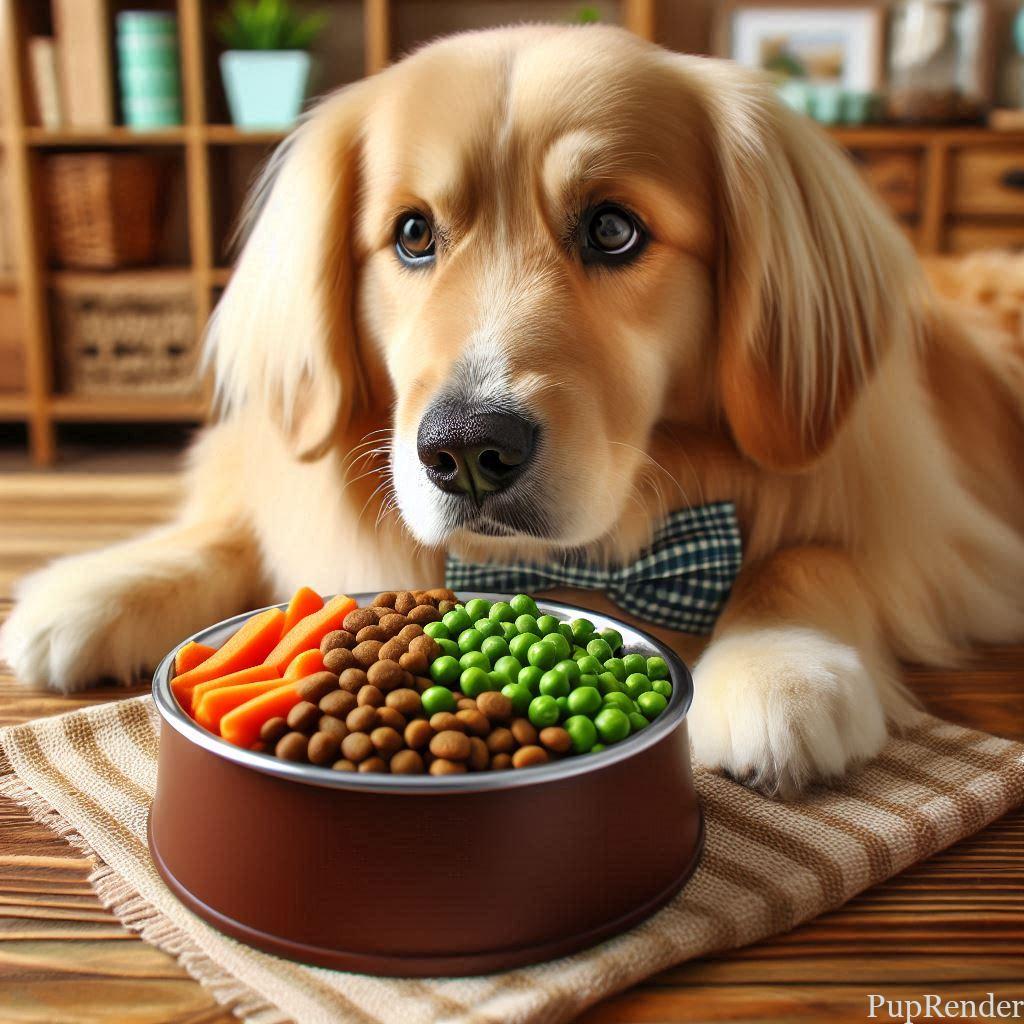 Ingredients for a balanced dog meal