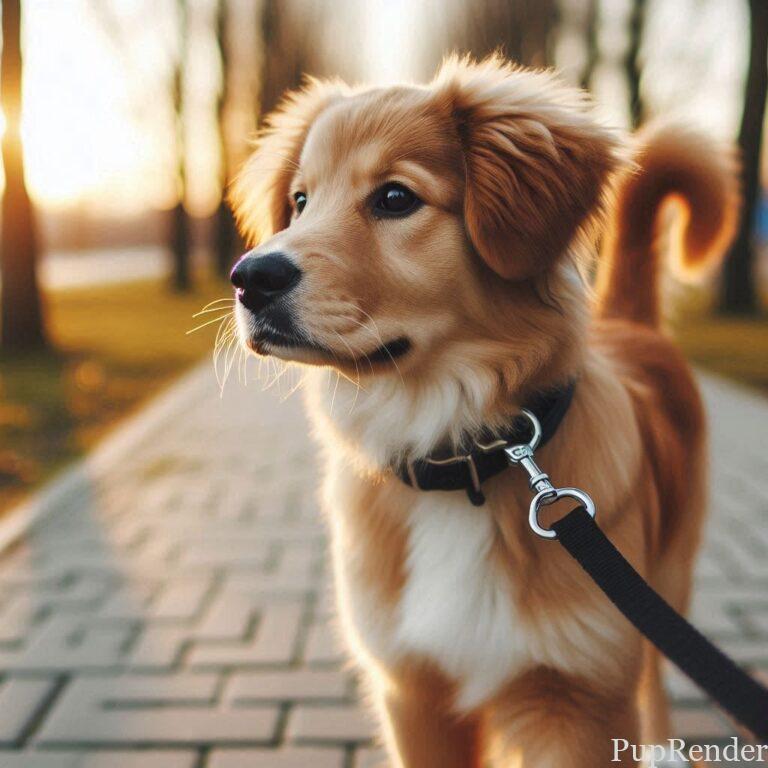 Leash training for dogs.