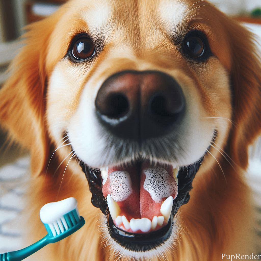 Vet checking a dog’s teeth