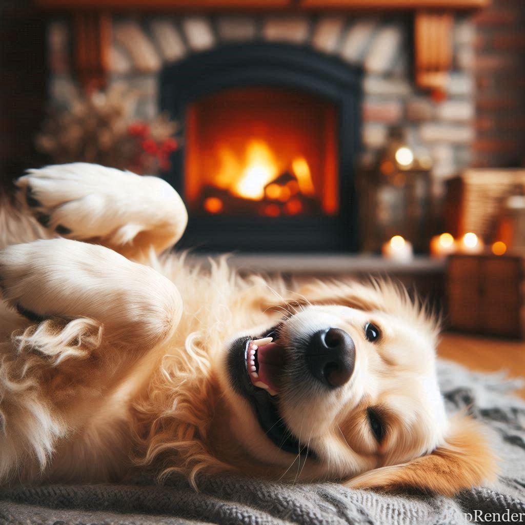 An owner and a new dog spending quiet time together in the living room.