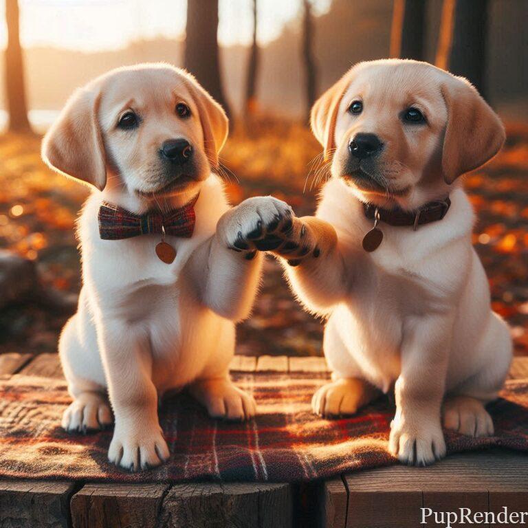 Puppies socializing at the park