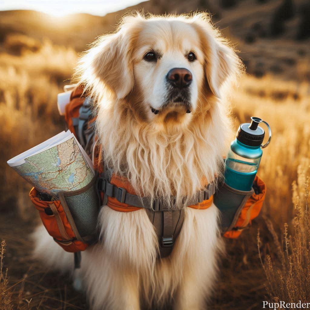 Packed dog travel kit