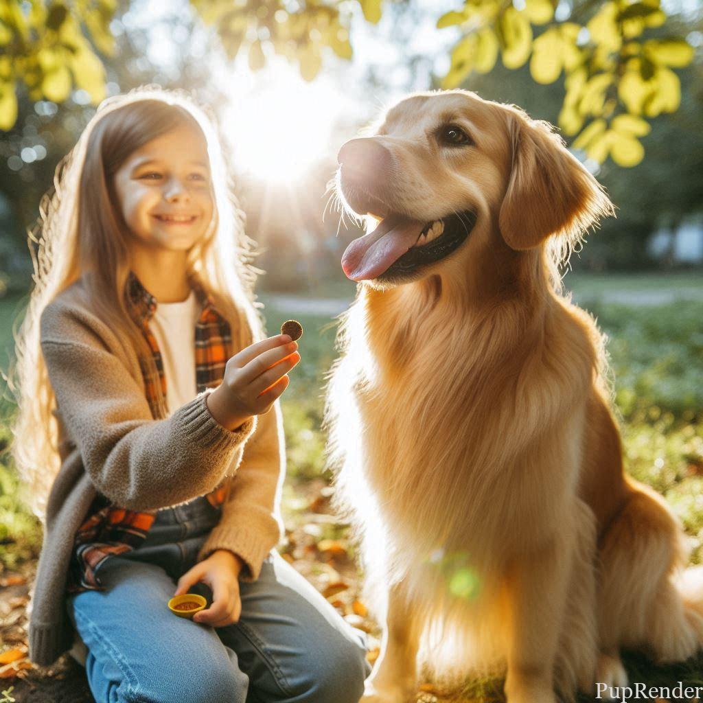A Dog Being Rewarded with a Treat