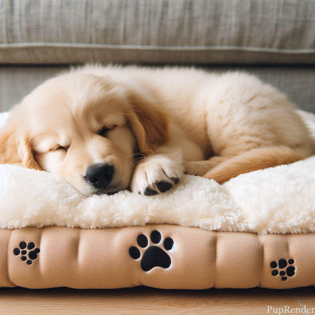 Comfortable dog bed in a cozy corner