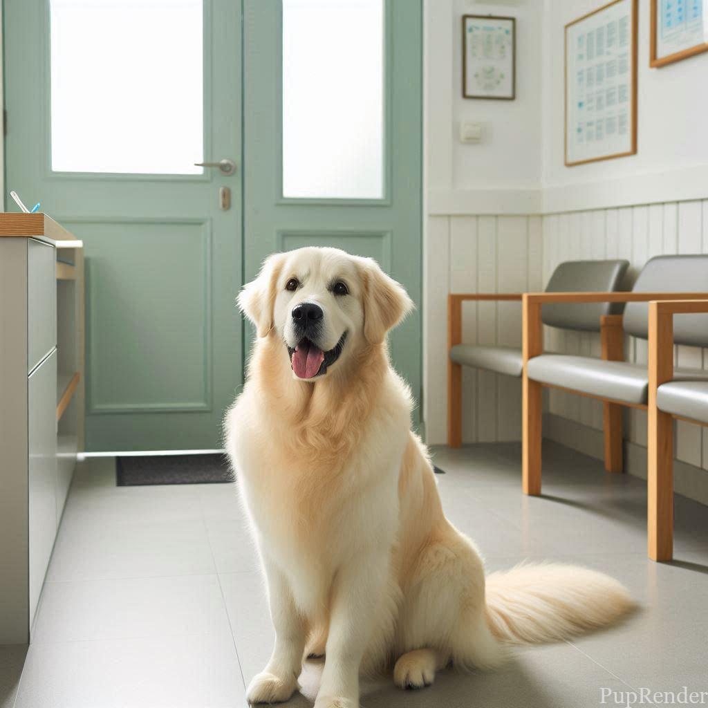 Dog at the Vet's Office for Dental Checkup