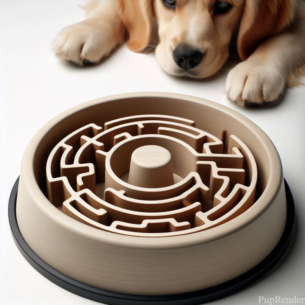 Dog puzzle toy with food in it.